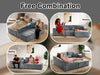 108 Inch Cloud Sectional Sofa Grey UltraSoftChenille