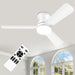 42 Inch White Ceiling Fan RemoteControl DimmableLight