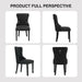 PU Leather Dining Chairs Set of 4, Tufted Upholstered Dining Room Chair with Solid Wood Legs and Pull Ring, Black