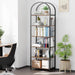Six Tier Rustic Brown Bookshelf With IndustrialGradeFrame