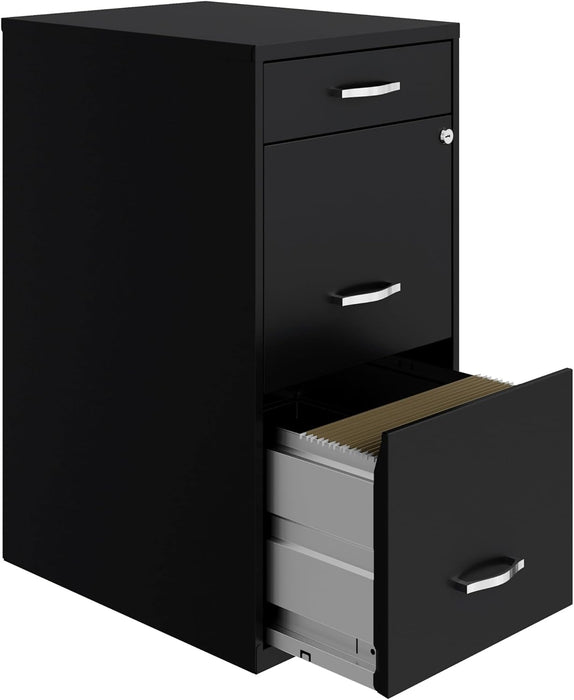 Locking 3-Drawer Steel File Cabinet