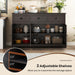Sideboard Buffet Cabinet with Storage, Modern Coffee Bar Station