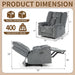 450Lbs Linen Oversized Power Recliner with Electric Headrest