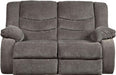 Dark Brown Manual Reclining Loveseat