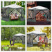 12X12Ft Pop-Up Gazebo EZ Set-Up Camping Canopy Tent with 6 Sides Mosquito Netting, Waterproof, UV Resistant, Portable Screen House Room, Outdoor Party Tent with Carry Bag, Ground Spike, Gray