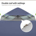 Patio Gazebo 10'X10', Outdoor Heavy Duty Party Tent Shelter with Double Roofs, Mosquito Nettings and Privacy Screens for Backyard, Garden, Lawn, Classic Blue