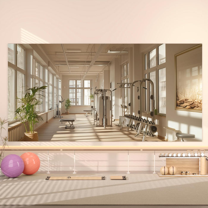 Home Gym Workout Mirror 72" L X 36" W-1Pc Large Full Length Mounted Full Body Frameless Mirror for Workout, Yoga, Garage, Bedroom, Dance