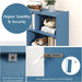 Bright Blue 8 Cube Bookcase Freestanding Multifunctional