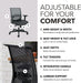 Convergence Ergonomic Office Chair, Office Desk Computer Chair, Black