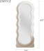 Full Length Mirror, 63"X24" Wavy Floor Mirror, Arched Standing Mirrors Full Length, Cloud Shaped Flannel Wall Mirror, Dressing Body Mirrors Hanging or Leaning against Wall for Bedroom (White)