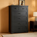 Tall 6-Drawer Dresser With Anti-Tipping Wood Storage