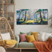 Forest Wall Art for Living Room 48"X24", Botanical Nature Scenery Wall Decor, Tree Landscapes Canvas Painting Artwork for Home Hallway Dining Room Office Bedroom