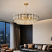 Gold Crystal Chandelier 31.5 Inch Elegant Radiance