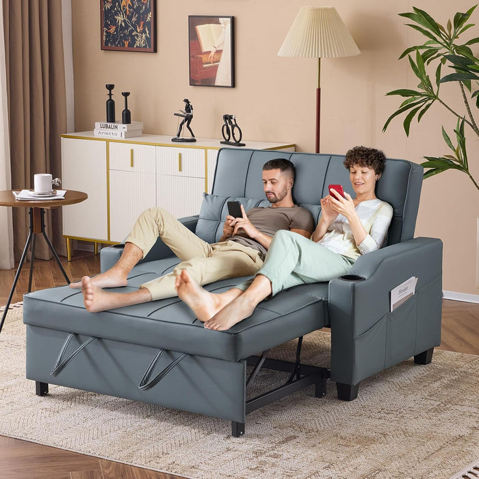 BlueGrey Ultracomfy Convertible Futon SofaBed USBPorts