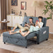 BlueGrey Ultracomfy Convertible Futon SofaBed USBPorts