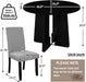 5-Piece round Dining Table Set, Modern 4 Upholstered Chairs for Living,Kitchen Room, 43 Inch, Grey+Black