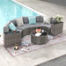 Rasmus 7 Piece Rattan Sofa Seating Group with Cushions