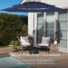 Best Choice Products 10Ft 3-Tier Market Patio Umbrella, Outdoor Sun Shade with Tilt, Crank Lift, 8 Ribs for Backyard, Deck, Poolside – Navy Blue
