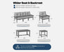 3-Piece HDPE Outdoor Patio Furniture Conversation Set