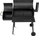 Large Charcoal Grill with Offset Smoker and Wood-Painted Side Table, Outdoor Smoker Grill with 811 Sq. In. Cooking Area for Outdoor Patio Barbecue Camping Parties Event, Black