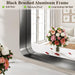 36"X30" Black Arched Mirror, Arched Wall Mirror with Metal Frame, Wall Mounted Large Arched Mirror for Living Room, Restroom, Entryway, Tempered Glass, Modern Home Decor