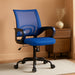 Office Chair Ergonomic Cheap Desk Chair Mesh Computer Chair Lumbar Support Modern Executive Adjustable Stool Rolling Swivel Chair for Back Pain (Blue)