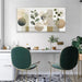 Green Boho Wall Art Minimalist Canvas Wall Art Decor Geometric Line Leaf Beige Green Wall Art Canvas Artwork Print Paintings Abstract Art Botanical Boho Room Office Home Wall Decor 20"X 40"