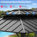 10X12Ft Hardtop Gazebo,Galvanized Steel Double Roof with Aluminum Frame,Outdoor Permanent Pavilion with Breathable Netting & Privacy Curtain for Patio,Backyard,Deck,Lawn,Gray