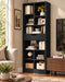 73.6" Tall Narrow Bookshelf with Drawer for Display, 19.7" Wide