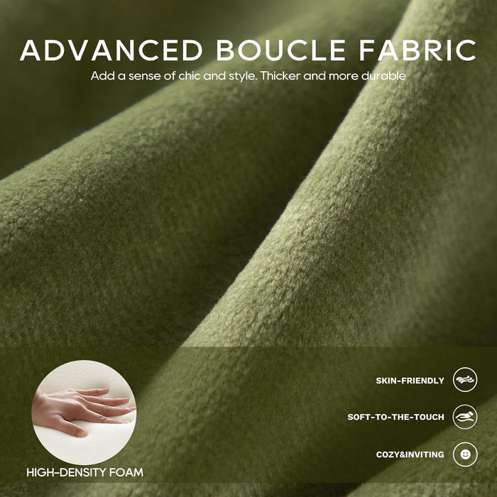 Modern Velvet Accent Chair Set of 2, Upholstered Barrel Chairs, Comfy Side Arm Chairs with 3 Legs for Living Room, Bedroom, Reading, Green