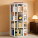 White 360 Degree Rotating Corner Bookshelf Display