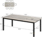 Grey Industrial Dining Table 78Inch MortiseTenonJoint