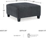 Abinger Contemporary Square Ottoman, Dark Gray