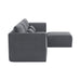 Drew Modular Sectional Sofa with Ottoman by Drew Barrymore, Charcoal