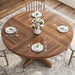 47" round Dining Table for 4, Farmhouse Kitchen Table, Walnut | Circle Dining Room Table Dinner Table, Kitchen Dining Room Furniture (Table Only)