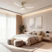 FortyTwoInches Contemporary Ceiling Fan With Dimmable LED