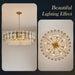 Gold Crystal Chandelier 31.5 Inch Elegant Radiance
