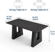 63" Dining Table for 4-6 People, Modern Kitchen Table, Black