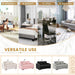 Black Velvet Luxe Sleeper Sofa Bed USBChargingPort