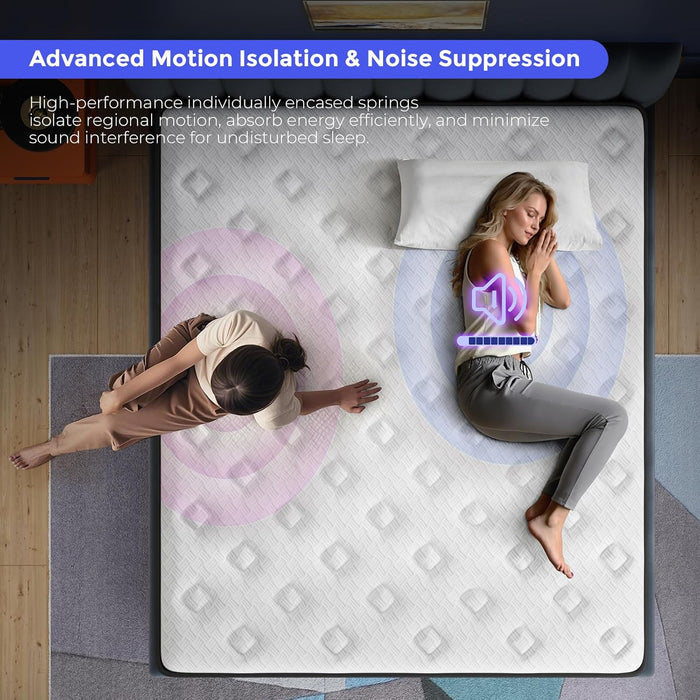 Queen Hybrid Mattress Twelve Inches Pocket Springs