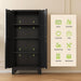 Black 61 Inch IndustrialGrade Pantry Cabinet Doors