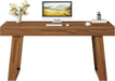 55 Inch Wide WalnutFinish Distressed Executive Desk