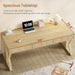 55" Executive Office Desk with 3 Drawers, Home Office Desk with Storage Drawers, Computer Writing Desk Study Table, Natural Oak