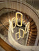 Modern Led 6 Ring Gold Chandeliers Foyer Chandeliers,Larger High Ceiling Chandelier for Living Room,Oval Ring Chandelier for Entryway Staircase