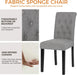 Set of 4 Upholstered Fabric Dining Chairs with Button-Tufted Details Living Room Chairs(Gray)