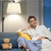 Black Dimmable Arc Floor Lamp TallStanding 1000Lumen