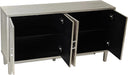 Modern 60 Inch Wide Silver Sideboard Buffet Cabinet