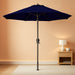 9Ft Patio Umbrella Outdoor - Table Umbrella with Push Button Tilt and Crank, UV Protection, 6 Sturdy Ribs, Market Umbrella for Garden, Deck, Backyard, Lawn, Pool and Beach(Navy Blue)
