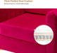 Fuchsia Velvet Upholstered Armchair With Gold Legs