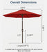 10FT Patio Umbrella, Outdoor Umbrella with Push Button Tilt and Crank, 8 Sturdy Ribs, UV Protection & Waterproof Market Umbrella for Pool, Backyard, Beach,Deck